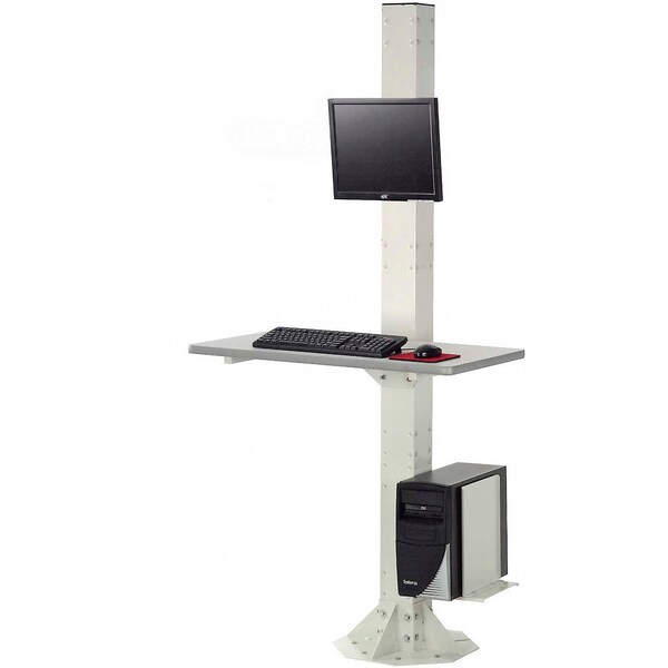 Global Industrial 81inH Stationary Floor Mount Orbit Computer Station ...