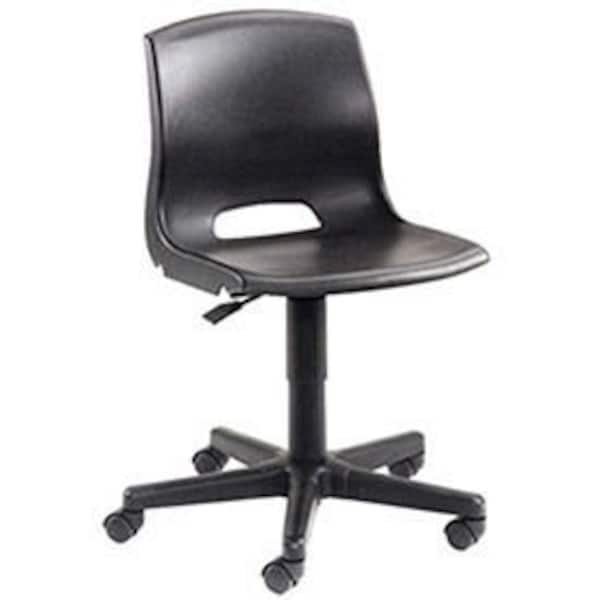 Global Industrial 921357 Interion Plastic Office Chair - Black