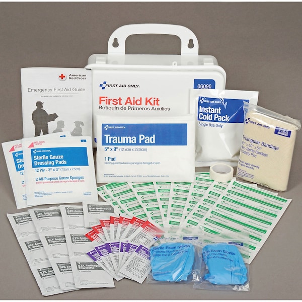 First Aid Only First Aid Kit, 25-Person ANSI Compliant, Plastic 06090 ...