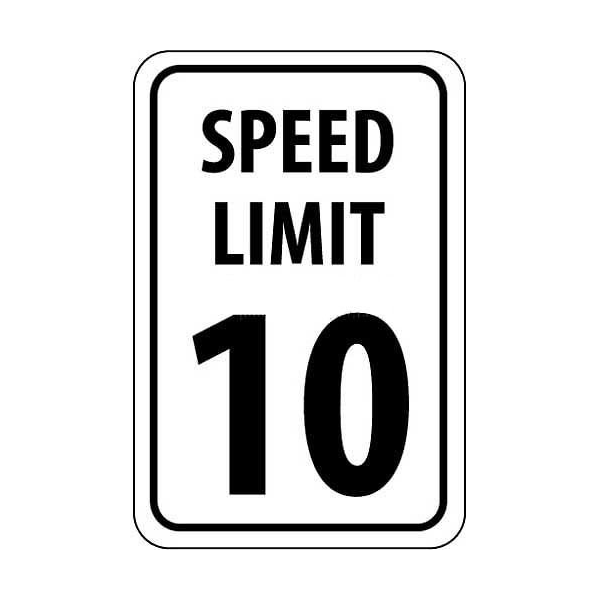 National Marker Co NMC Traffic Sign, 10 MPH Speed Limit Sign, 18 X 12 ...