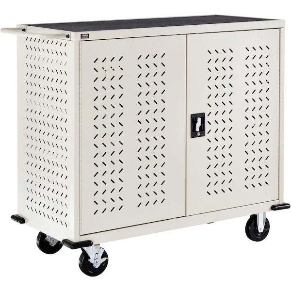 Global Industrial Mobile Storage Charging Cart, 24 Laptop