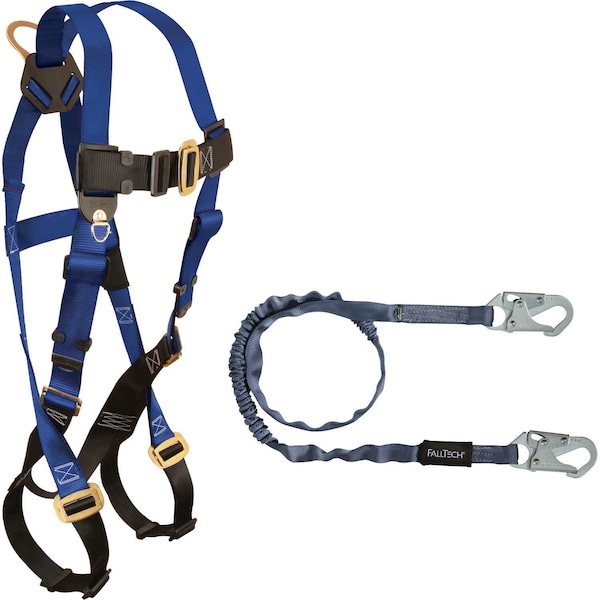 Falltech 1 7015 Harness and 1 8259 Shock Absorbing Lanyard 70158259 | Zoro