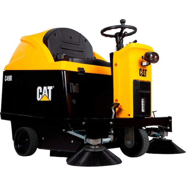Cat C49R Auto Ride-On Sweeper, 49in Cleaning Path TS1300-CAT | Zoro