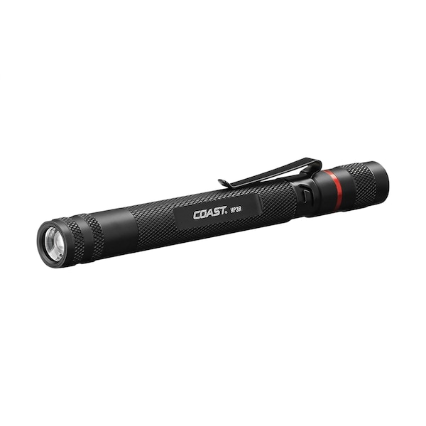 coast focusing rechargeable flashlight COS31355 HP2R 280 Lumen Penlight with Twist Focus Durable design meets powerful performance in the Coast G60R rechargeable flashlight Coast HP3R Rechargeable Focusing Penlight
