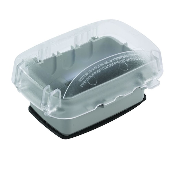 Intermatic Electrical Box Cover, 1 Gang, UV Stabilized Polycarbonate ...