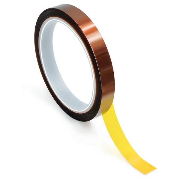 Bertech High-Temperature Kapton Tape, 1 Mil Thick, 1/2 In. Wide x 36 ...