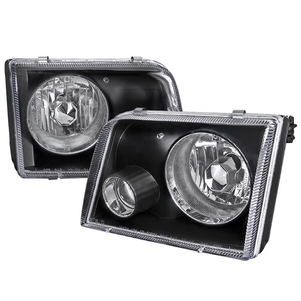93-97 FORD RANGER TRUCK HEADLIGHT W/CORNER TURN SIGNAL LAMP CHROME 94 95 96 4PCS