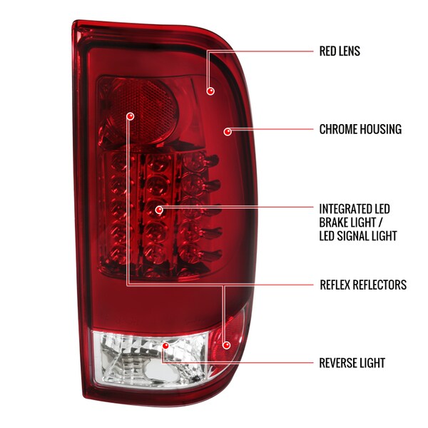 Spec-D Tuning LT-F15097RLED-KS Red Tail Light Led Spec-D Tuning LT-F15097RLED-KS Red Tail Light Led