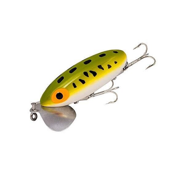 Jitterbug Xl Musky Topwater Lure, 4 12, 1 14 Oz FrogWhite Belly