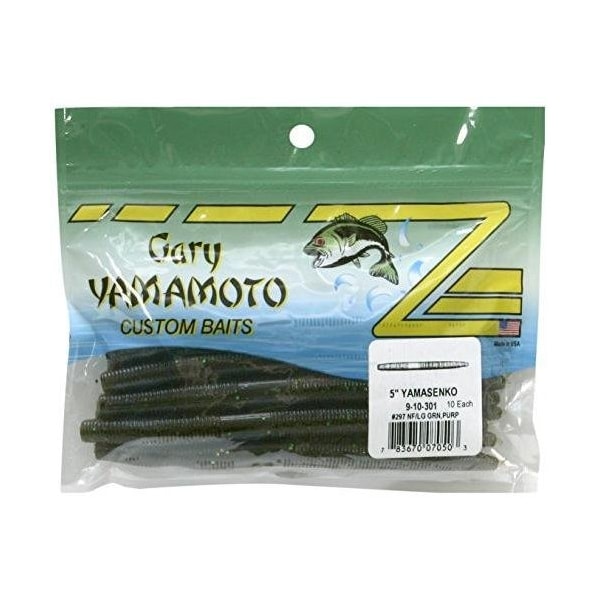 Gary Yamamoto Zako Gary Yamamoto 5" Senko Soft Plastic Bait - Green Pumpkin Black | Original Worms For Bass Fishing Bass Bait Gary Yamamoto Zako Gary Yamamoto 5" Senko Soft Plastic Bait - Green Pumpkin Black | Original Worms For Bass Fishing Bass Bait