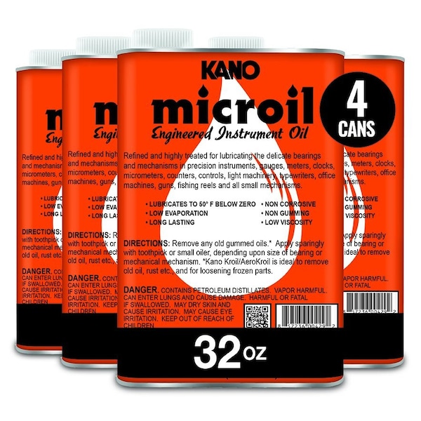 Kroil Microil 1 quart High-Grade Precision Instrument Oil, 4PK ...