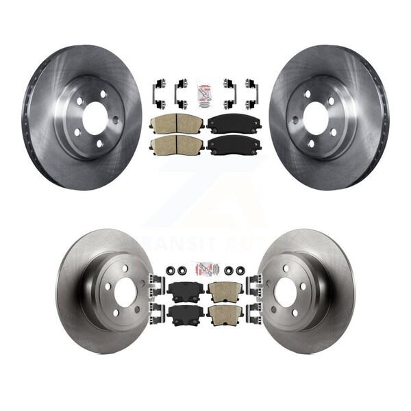 Transit Auto Front Rear Ceramic Pad & Brake Rotor Kit For Dodge Charger ...