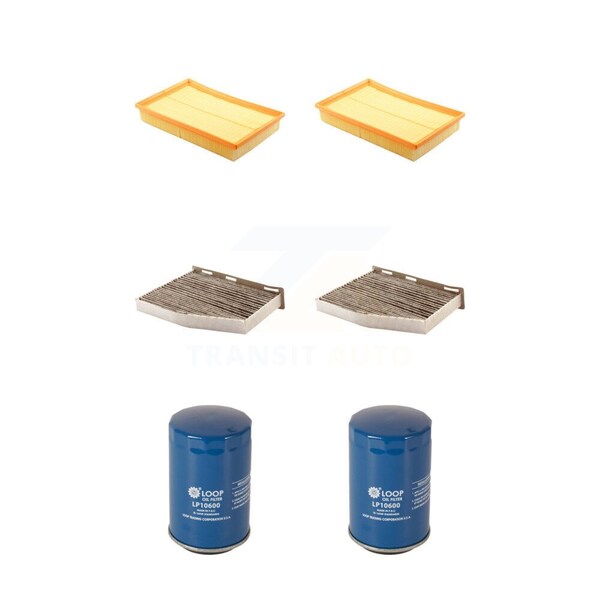 Pur 2x Air + 2x Cabin + 2x Engine Oil Filter 6 Total Kit For Volkswagen ...