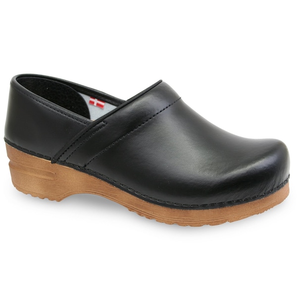 Sanita Women's Closed Back Clog, PU-coated leather Upper - Main Image