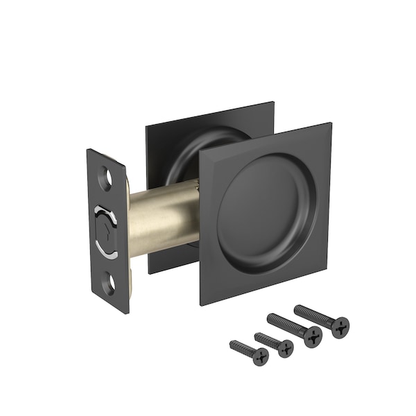 Richelieu 2 716inch 62 mm Square Pocket Door Passage Pull, Black 17SFB10 - main