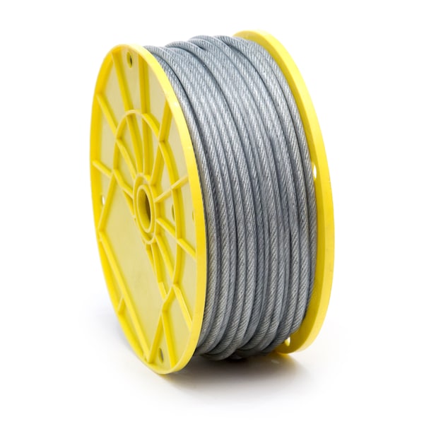 Kingchain 1/8 in. x 3/16 in. x 250 ft. PVC Aircraft Cable 7x7 Construction 505202 - main