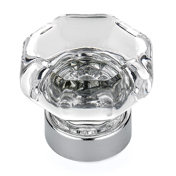 Richelieu 1 5/16 in (33 mm) Clear, Chrome Eclectic Cabinet Knob 1007414011 - main