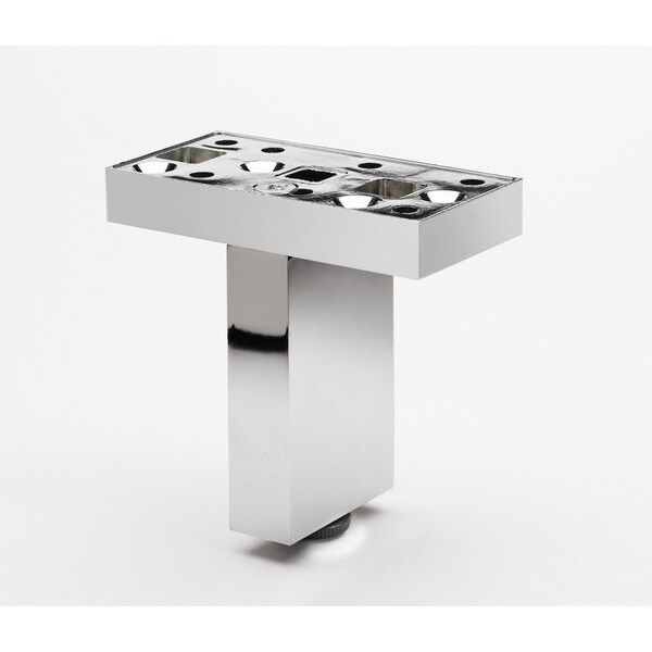 Richelieu Adjustable Contemporary Versatile T or L Shaped Furniture Leg, 3 15/16 in (100 mm), Chrome 205100140 - main