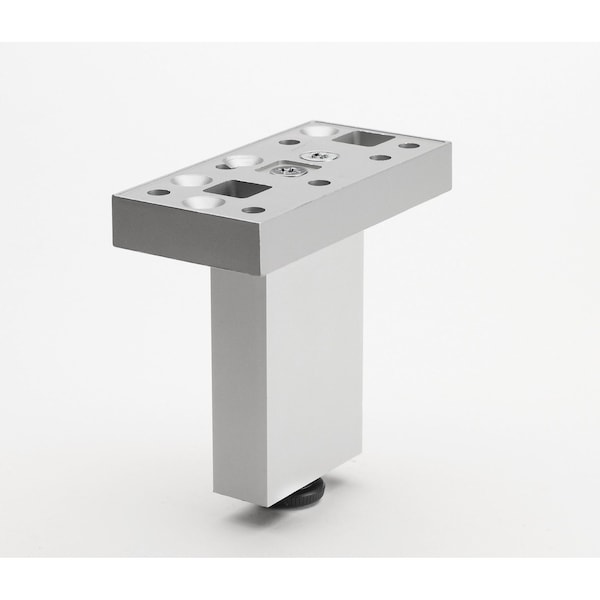 Richelieu Adjustable Contemporary Versatile T or L Shaped Furniture Leg, 4 23/32 in (120 mm), Aluminum 205120010 - main
