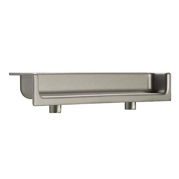 Richelieu 3 3/4 in (96 mm) Center-to-Center Matte Nickel Contemporary Recessed Cabinet Pull 210196184 - main