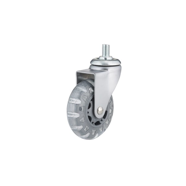 Richelieu Contemporary Furniture Caster, Swivel Without Brake, with Threaded Stem, Light Gray 27583010502 - main
