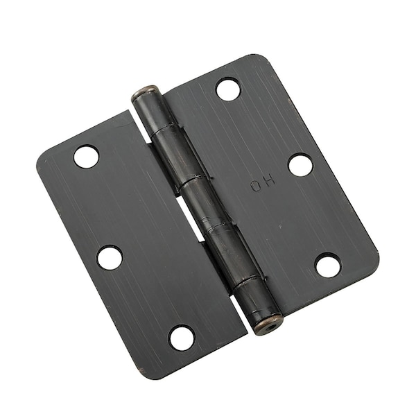 Richelieu 2Pack 3 12inch 89 mm Full Mortise Butt Hinge 14 Radius, OilRubbed Bronze 2821ORBB - main
