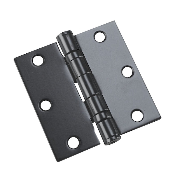 Richelieu 2Pack 3 12inch 89 mm Full Mortise Ball Bearing Butt Hinge, Black 4821FBB - main