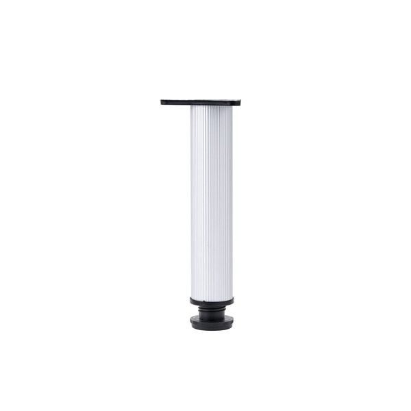 Richelieu 6-inch (152 mm) Round Furniture Leg with Levelling Glide, Matte Aluminum 5015241210 - main