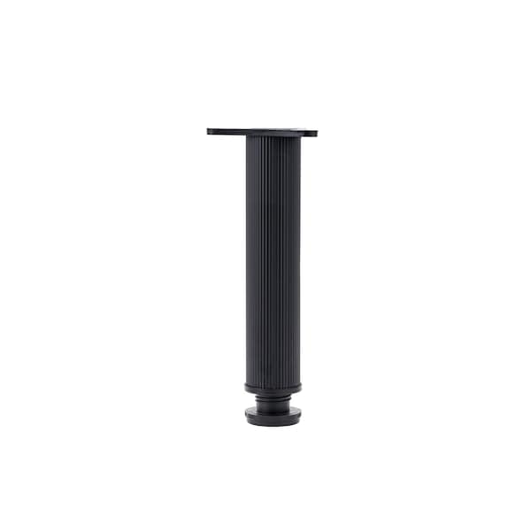 Richelieu 12-inch (305 mm) Round Furniture Leg with Levelling Glide, Matte Black 50304812900 - main