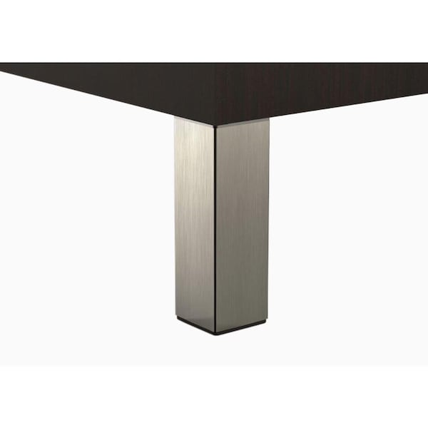 Richelieu Adjustable Furniture Leg, 4 23/32 in (120 mm), Stainless Steel, PK 4 555120170 - main
