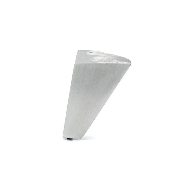 Richelieu Aluminum Furniture Leg, 4 in (102 mm), Satin Aluminum 5600280 - main