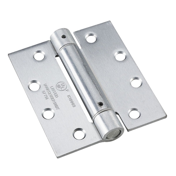 Richelieu 4 12inch 114 mm Full Mortise Adjustable Spring Hinge, Brushed Chrome 5823BCB1 - main