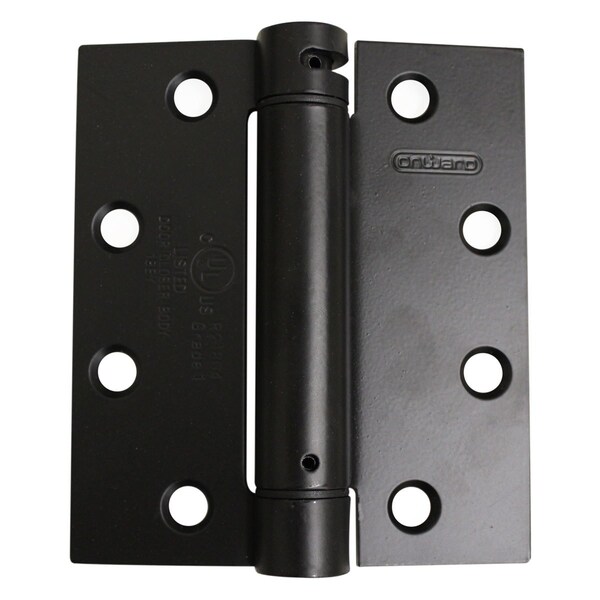 Richelieu 4 12inch 114 mm Full Mortise Adjustable Spring Hinge, Flat Black 5823FBB1 - main