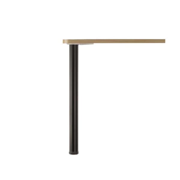 Richelieu Hardware Adjustable Bar Table Leg, 43 1/4 in (1100 mm), Black