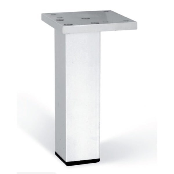 Richelieu Contemporary Furniture Leg, 3 15/16 in (100 mm), Satin Aluminum 6472710010 - main
