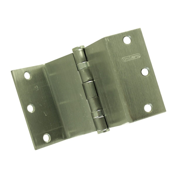 Richelieu 3 1/2-inch (89 mm) Left Side Ball Bearing Wrap-Around Swing Clear Hinge, Brushed Chrome 64821BCSCBL - main
