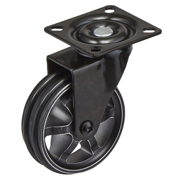 Richelieu Aluminum Single Wheel Design Caster, Swivel Without Brake, with Plate, Rustic Iron 8100020190290 - main