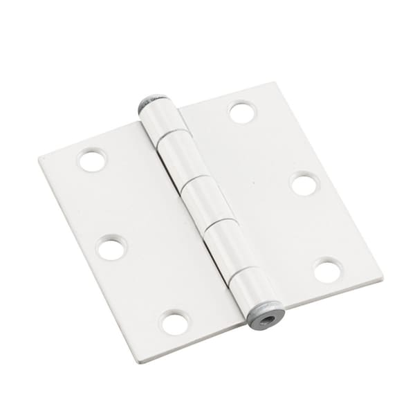 Richelieu 2Pack 3inch 76 mm Full Mortise Butt Hinge, White 820WB - main