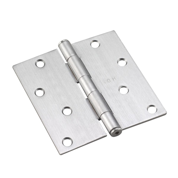 Richelieu 2Pack 4inch 102 mm Full Mortise Butt Hinge, Brushed Chrome 822BCB - main