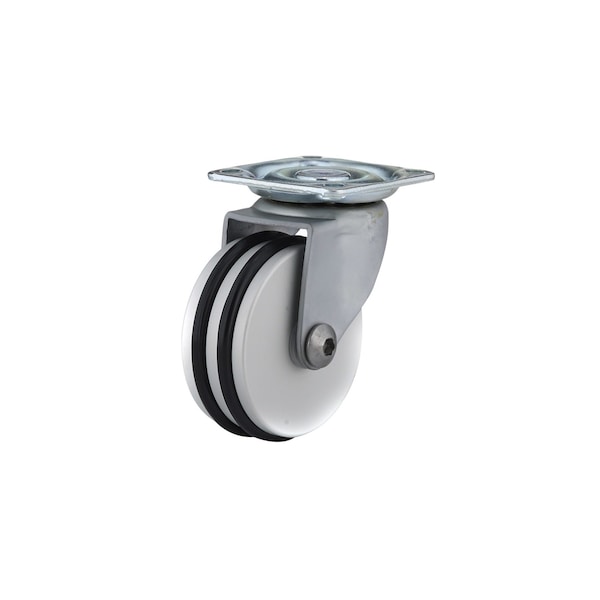 Richelieu Contemporary Furniture Caster, Swivel Without Brake, with Plate, Black, Aluminum 85024011201 - main
