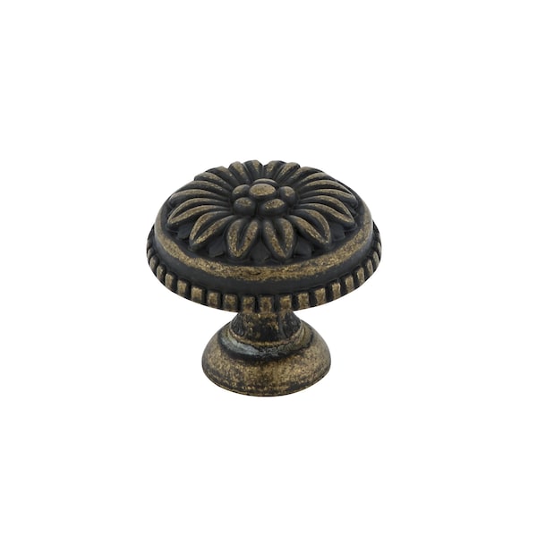 Richelieu 1 3/16 in (30 mm) Antique English Traditional Brass Cabinet Knob BP04330AE - main