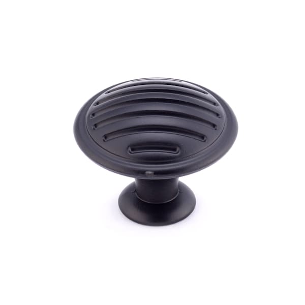 Richelieu 1 3/16 in (30 mm) Matte Black Contemporary Metal Cabinet Knob BP16930900 - main