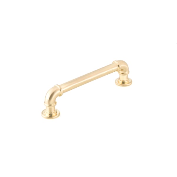 Richelieu 5 1/16 in (128 mm) Center-to-Center Satin Brass Eclectic Drawer Pull BP2209128160 - main