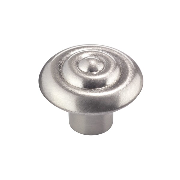 Richelieu 1 1/4 in (32 mm) Brushed Nickel Traditional Metal Cabinet Knob BP2391132195 - main