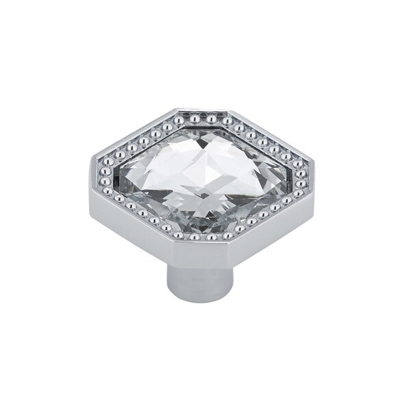 Richelieu 1 1/4 in (32 mm) x 1 1/4 in (32 mm) Chrome, Crystal Contemporary Cabinet Knob BP262603014001 - main