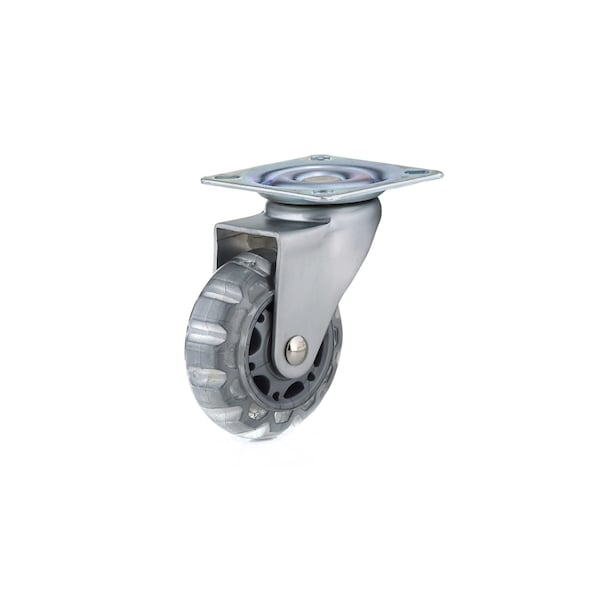 Richelieu Contemporary Furniture Caster, Swivel Without Brake, with Plate, Clear, Gray BP26502010502 - main