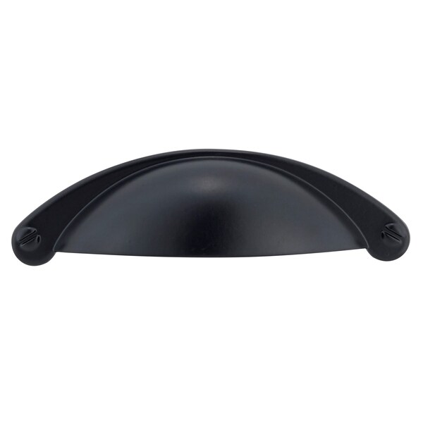 Richelieu 2-1/2 in. (64 mm) Center-to-Center Matte Black Traditional Cup Pull BP30342900 - main