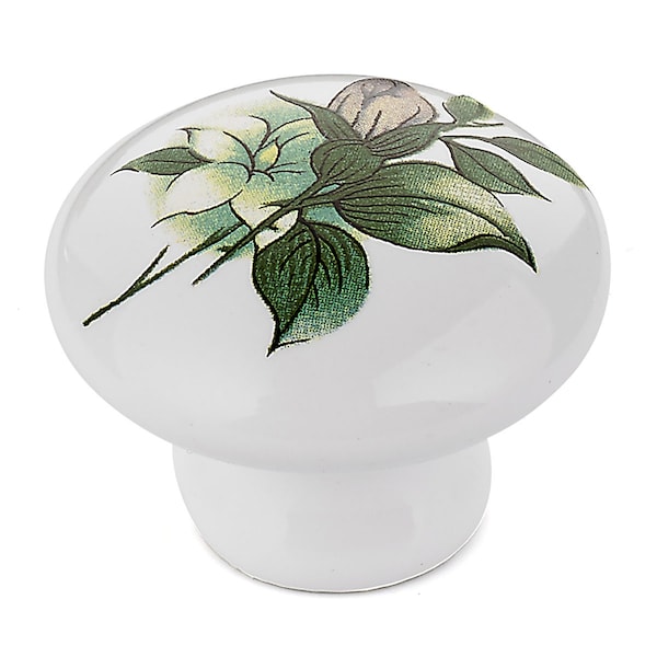 Richelieu 1 3/8 in (35 mm) Green Flower Eclectic Cabinet Knob BP336121266 - main