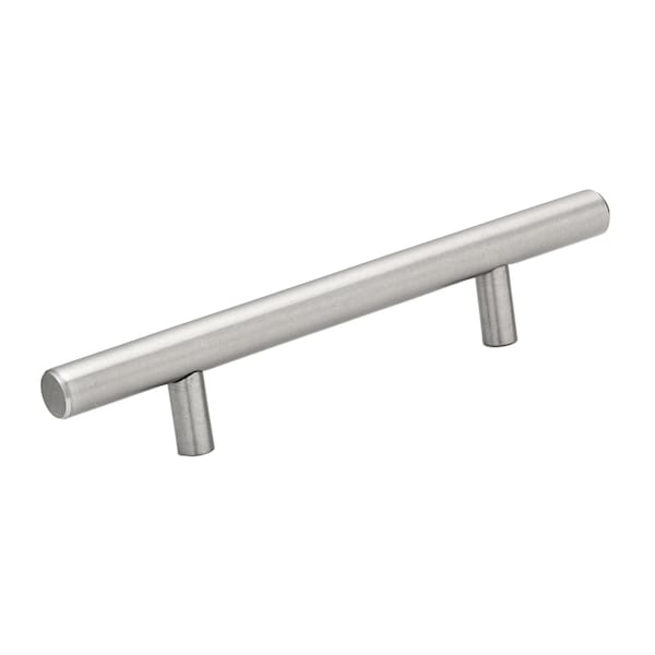 Richelieu 4 1/8 in (105 mm) Center-to-Center Stainless Steel, Antibacterial Contemporary Drawer Pull BP3487105170AB - main
