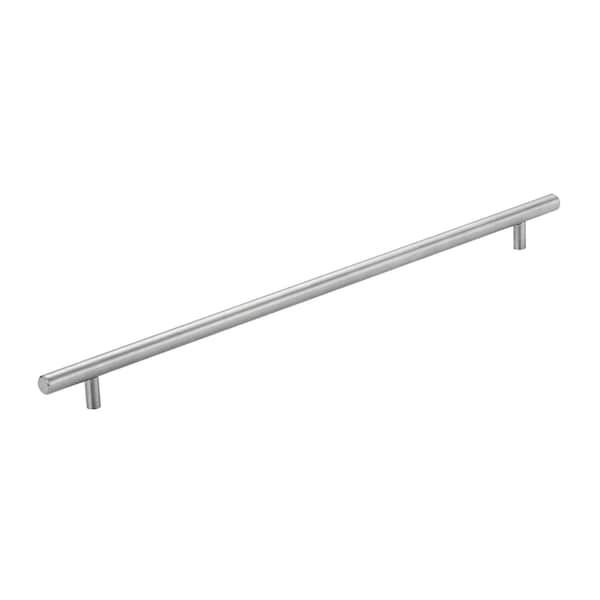 Richelieu 16-1/8 in. (410 mm) Center-to-Center Brushed Stainless Steel Contemporary Drawer Pull BP3487410170 - main